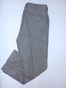 Brooks Brothers Herren schwarz weiß Mikro Karo Plissee vorne Wolle Hose Gr. 35 reg - Bild 1 von 7