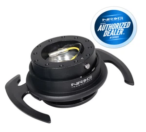 NRG NEW BALL LOCK QUICK RELEASE GEN 4.0 BLACK BODY/ BLACK PADDLE SRK-700BK - Picture 1 of 4