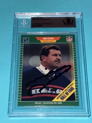 MIKE DITKA Signed 1989 PRO SET Card #53B Beckett Auth (BAS) - Image 1 of 4