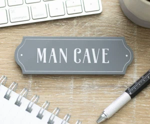 Man Cave Wall Plaque, Fathers day, birthday, - Picture 1 of 3