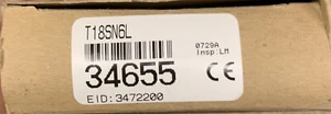BANNER ENGINEERING T18SN6L Non-Polarized NPN Photoelectric Sensor 34655-NIB - Picture 1 of 4