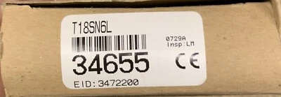 BANNER ENGINEERING T18SN6L Non-Polarized NPN Photoelectric Sensor 34655-NIB - Image 1 of 4