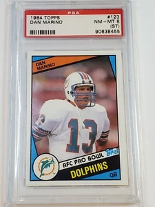 Dan Marino 🏈 PSA 8 NM-MT 1984 Topps Rookie #123 RC card 🏈 Miami Dolphins - Picture 1 of 5
