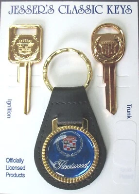 Blue 42H4 Cadillac FLEETWOOD Classic Gold A/B Keys 1983 1984 1985 1986 - Image 1 of 4