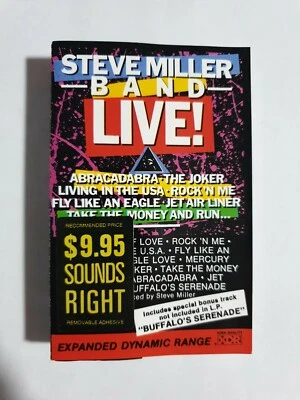THE STEVE MILLER BAND - 'Live' Cassette Tape Album 1988/93 LIBERATION RECORDS - Image 1 of 4