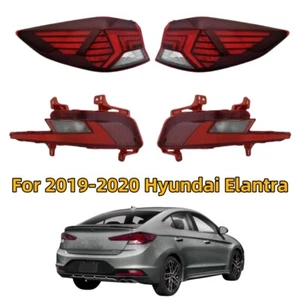 Par de luces traseras exteriores reflectoras parachoques trasero para Hyundai Elantra 2019-2020 - Imagen 1 de 12