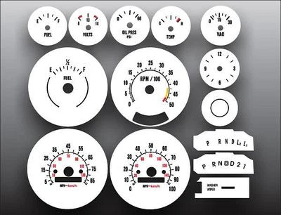 Medidores de cara blanca para camioneta Chevrolet 1973-1979 Foto 1 de 4