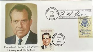 Homespun Cachet 3930 Presidential Library Richard Nixon Combo Nixon Stamp - Bild 1 von 1