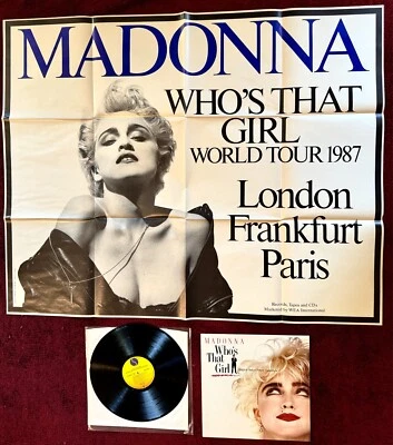 MADONNA MINT  MASSIVE  WHO'S THAT GIRL LP PROMO TOUR PICTURE POSTER RECORD DISC - Image 1 of 4