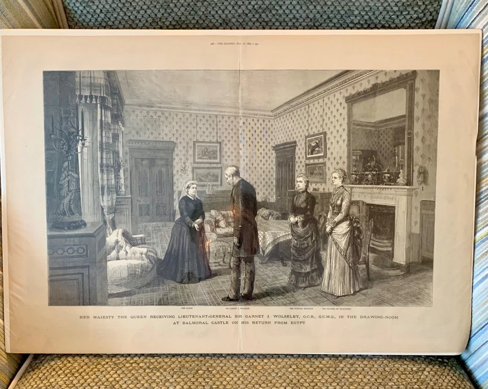 Queen Victoria at Balmoral, The Graphic 1882, 24x16 - Image 1 of 1