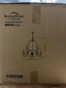 Open Boxn - Kenroy Home 93069ORB Chandelier Oil Rubbed Bronze Finish- Black - Picture 1 of 8