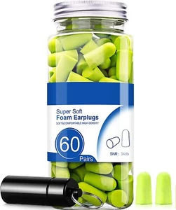 120pcs Ear plugs 38dB SNR Noise Cancelling Rebound Ultra Soft Foam Sleep Muffs - Picture 1 of 7