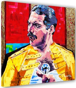 Immagine Freddie Mercury pop rock star dance 100x100 top attuale arte moderna PR1 - Foto 1 di 5