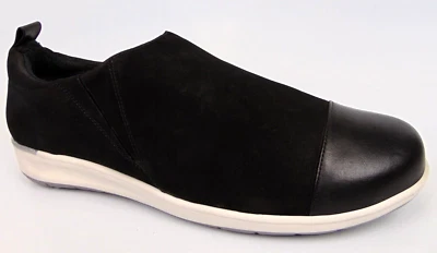 NEW! Walking Cradles OZZIE Casual Sneakers Women Size 12.0 WW Black Goat Leather - Image 1 of 4