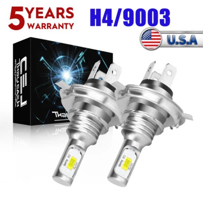 For Motorcycle H4 6500K LED Hi/Lo Beam Front Light Bulb Super Bright Headlight - Image 1 of 4