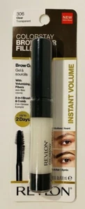 Revlon Colorstay 2-in-1 Brow Fibre Filler Instant Volume Brush Comb Clear 6.8ml - Picture 1 of 3