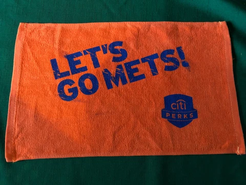 New York Mets Orange "Let's Go Mets"  Rally Towel Citi Perks 2021 Cover
