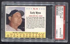 1963 Jello #43 Early Wynn (White Sox) PSA Authentic (Flat Rate Ship) - Picture 1 of 1