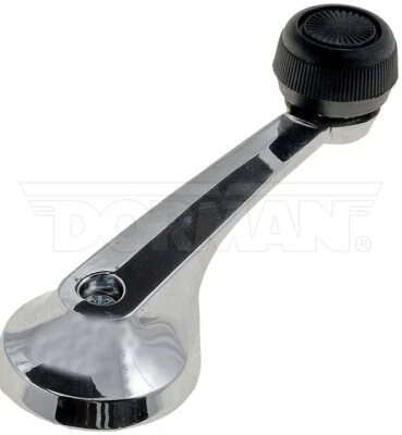 82-89 ESCORT  83-86 LTD   1 WINDOW HANDLE CHROME HANDLE W/BLACK KNOB 76977 - Image 1 of 3