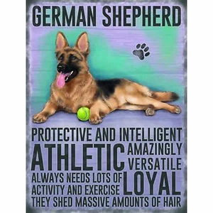 German shepherd dog personality Metal Wall Sign - Picture 1 of 1