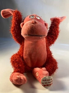 Vintage Hallmark Pink Gorilla/Ape Singing Dancing Battery Operated Plush, works - Picture 1 of 5