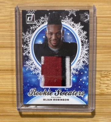 2023 Panini Donruss Bijan Robinson ROOKIE SWEATERS PATCH #HS-BRO💥SP - Image 1 of 2