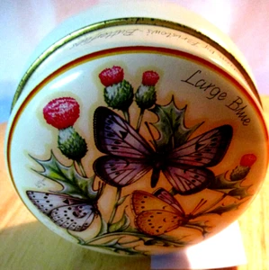 Bristow's of Devon Countryside Collection Vintage Tin Butterfly Flowers EMPTY - Picture 1 of 4