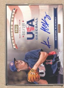 Keaton McKinney 12 2013 USA Baseball America's Best Autograph Auto 001/100