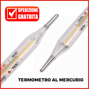 termometro al mercurio clinico in vetro 100% originale L'UNICO sped OmaggiO a