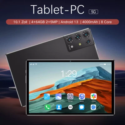 Tablet 4GB RAM 64GB ROM 10 inch Android13 Tablet 2SIM LTE 5G WiFi 2024 Latest - Image 1 of 4
