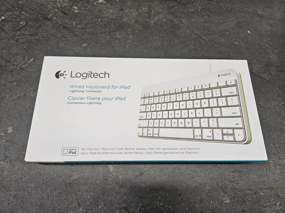 Logitech Wired Keyboard for iPad Apple Lightning White 920006341