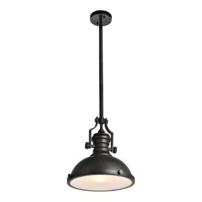 Living District Eamon 1-Light Transitional Metal Pendant in Oil Rubbed Bronze - Image 1 of 3