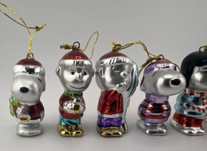 Vintage Peanuts Snoopy Ornament Lot 7 pc Ceramic Christmas Charlie Brown Peanuts - Picture 1 of 10