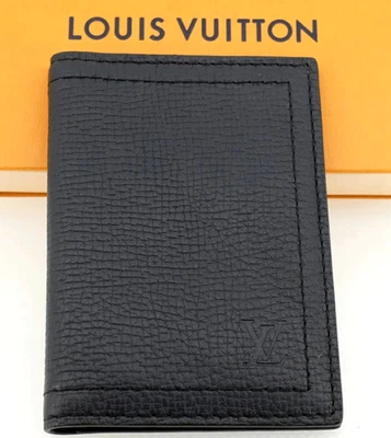 Louis Vuitton M64140 Pocket Organizer Utah Leather Blue Marine Card Holder - Image 1 of 4