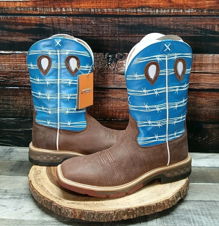 Botas de trabajo Twisted X 12" 12 D Western Pull On Cellstretch MXB0001 para hombre nuevas con etiquetas $240 Foto 1 de 4