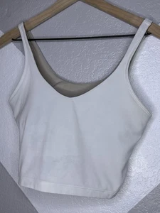 Lululemon Align Tank Top Light Support, A/B Cup Size 8 White Built In Bra - Picture 1 of 9