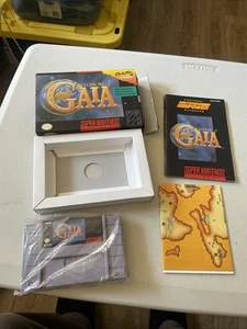 Illusion of Gaia (Super Nintendo COMPLETE W/MAP Manual Cart SNES CIB - Picture 1 of 21
