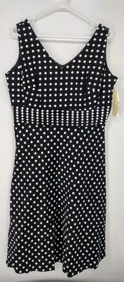 Vestidos Amanda Smith Funda Sin Mangas Talla 10 Cuello en V Cremallera Lateral Lunares Nuevos con Etiquetas Foto 1 de 4