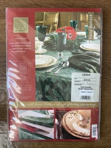 Lenox Holiday Holly Damask Red Tablecloth 60 x 84 Oblong New - Picture 1 of 3