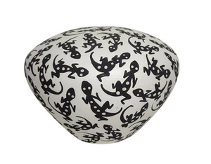 Acoma Pueblo Pottery Seed Jar  Lizard Design by Kuutimaitsa, Hand-Painted Black - Picture 1 of 13