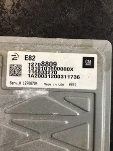 Módulo de control del motor E82 ECU ECM EBX Cadillac Chevrolet GMC 12708809 12708794 - Imagen 1 de 8