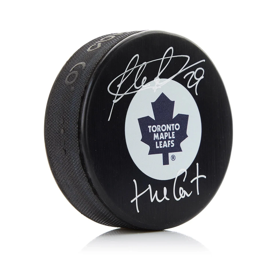 Felix Potvin Signed Toronto Maple Leafs Puck with The Cat Note — 第 1/1 张图片