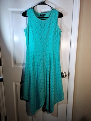 Ronni Nicole Mint Green Eyelet Sleeveless Handkerchief Dress Women's Size PS/M - Image 1 of 4