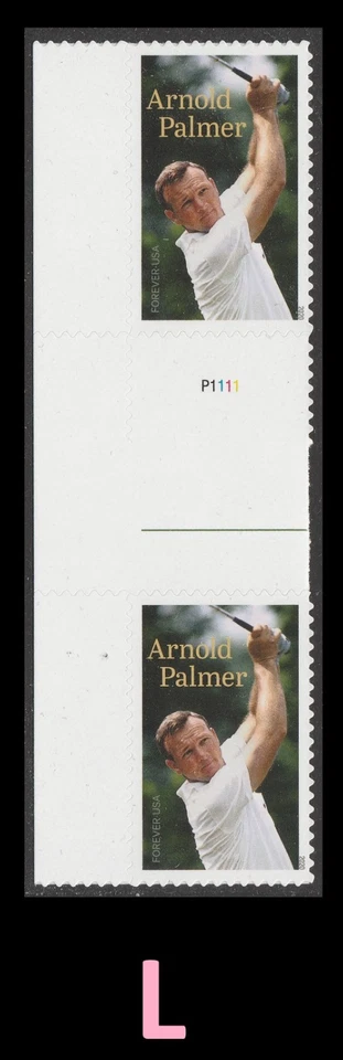 US 5455 Arnold Palmer F horz gutter plate pair L MNH 2020 - Image 1 of 1