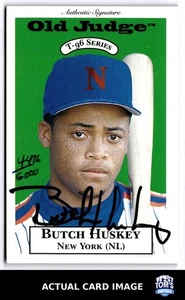 1996 Old Judge T-96 Series #13 BUTCH HUSKEY New York (NL) AUTO #/6000 NM - Picture 1 of 4