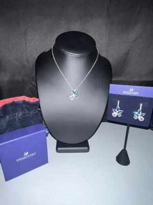 Swarovski Sunny Necklace, Light Multi-colored, Rhodium plated w/ Earrings - Image 1 of 4