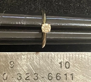 Diamond Solitaire Engagement Ring in 14k White Gold Size 6 - Picture 1 of 6