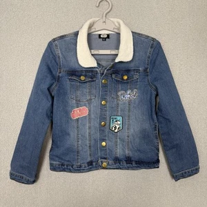 Old Navy Denim Jacket Girl's Size XL (14/16) Embroidered Star Wars Patches - Picture 1 of 9