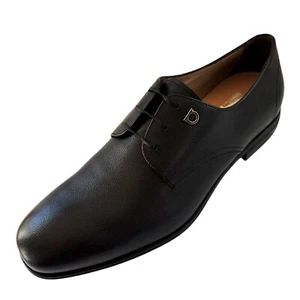 Ferragamo SPENCER Leather 13 EE Plain Toe Gancini Oxford Men's Black Shoes - Picture 1 of 5