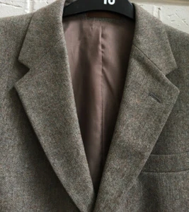 VINTAGE 60/70s CENTAUR BROWN HERRINGBONE JACKET 42” Chest - Picture 1 of 6